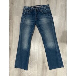 Cult of Individuality Hagen Relaxed Jeans Mens 33x34 Blue Distressed Denim